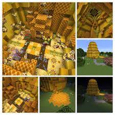 I am back with another build for you guys to enjoy. Redesign Of My Giant Beehive Now With Honeycomb And Honey Bottle Auto Farms Minecraft