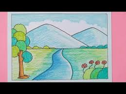 Contoh lukisan pemandangan air terjun yang mudah ditiru cikimm com. Gambar Pemandangan Gunung Dan Air Terjun Yang Mudah Ditiru Info Terkait Gambar