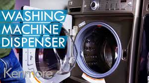 Dilute liquid fabric softener by filling the dispenser with warm water until liquid reaches the crossbar in the dispenser opening. How To Use Fabric Softener Dispenser In Your Kenmore Washer Laundry Tips Youtube