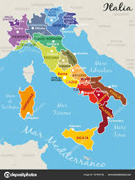 Here is a regional map for italy showing you each region, with their capitals and where it can be found. Download Beautiful And Colorful Map Of Italy With Italian Regions Capitals And Important Cities Vector Illustration Iii S Mappa Dell Italia Italia Mappa