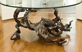 Octopus Table Bronze Table By Kirk Mcguire Sculpture Bronze Table Funky Home Decor Bronze