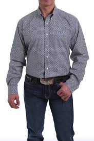 Shop our vast selection of products and best online deals. Cinch Jeans Men S White Blue And Peach Floral Geometric Print Button Down Shirt