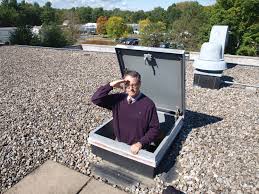 Tim At The Roof Hatch Guilderland Public Library
