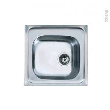 Evier De Cuisine Reno Inox Lisse 1 Cuve Carre 46 5 X 43 5 Cm A Encastrer Oskab