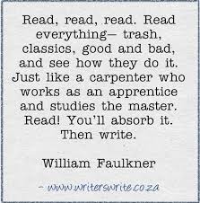 Image result for images william faulkner on reading