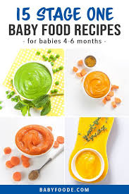 15 Stage One Baby Food Purees 4 6 Months Baby Foode Recipe Easy Homemade Baby Food Baby Puree Recipes Baby Food Recipes
