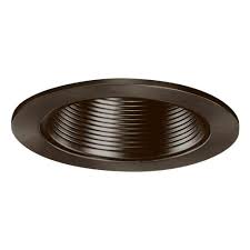 Halo 4 In Tuscan Bronze Recessed Ceiling Light Trim With Baffle 953tbz The Home Depot
