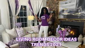 The ambiance gets support from the statue. New Interior Design Trends 2021 How To Decorate A Glam Purple Living Room Home Decor Style Trends Youtube