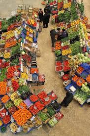 Souk Morocco Comida En La Calle Tiendas Frutas Y Vegetales