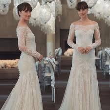 The final film of the fifty shades franchise, fifty shades freed, won't be released until february, but fans now have a special sneak peek into christian and anastasia's highly anticipated wedding there's also an unknown wedding guest wearing (gasp!) a short white lace dress. Anastasia Grey Blush Bridesmaid Dresses Movie Wedding Dresses Grey Wedding Dress