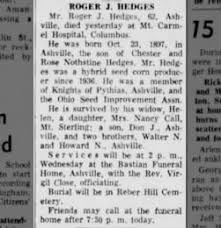 Obituary for ROGER J. HEDGES