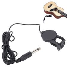 Porthip Porthup Piezo de Micrófono Portátil para Guitarra Acústica de  Violín, Abrazadera Conveniente para Actuaciones en el Aula, Abdominales +  Metal ...
