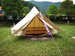 Cotton Canvas Bell Tent With Awning And Bunting Bell Tent Tent Canvas Bell Tent