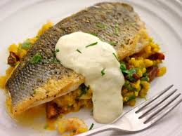Sea Bass And Chorizo Risotto Recipe From Sunday Brunch Risotto Recipes Recipes Yummy Seafood