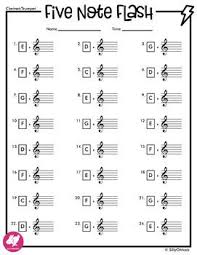 1st Five Notes Flash Is Like Mad Minute For Elementary Band Or Beginning Band Music Worksheets Activities Ba Teaching Band Learn Music Music Theory Worksheets
