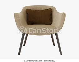 Maybe you would like to learn more about one of these? Beige Armchair With A Brown Pillow On White Background 3d Rendering Canstock