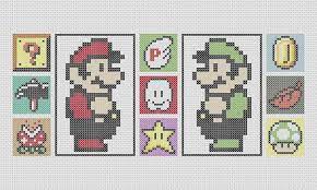 This pdf printable counted cross stitch pattern is available for instant download. Mario And Luigi Cross Stitch Sampler Cross Stitch Samplers Cross Stitch Hand Embroidery Pattern