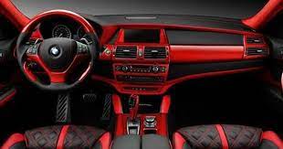 Crazy Interior For Bmw X6 From Topcar Red And Black Grey Shifter Bmw X6 Custom Car Interior Car Interior