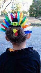 My Daughter Kai S Turkey Bun For Thanksgiving Wacky Hair Little Girl Hairstyles Crazy Hair