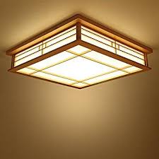 Lyxg Japanese Ceiling Light Led Solid Wood Lamps Tatami Light Lamps Japanese Living Room Light 350mm 350mm Modern Ceiling Light Ceiling Lights Japanese Lamps
