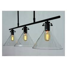 Meridian Clear Glass Funnel Chandelier With Edison Bulbs Free Worldwide Delivery Custom Designer Lighting Solution Trade