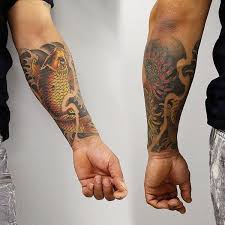 The inspirational best red and blue koi tattoos for on your sleeve, arm or thigh. 175 Best Japanese Koi Fish Tattoos And Their Meaning