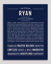 Ryan Female Name Art Print Personalized Art Print Classic Names Names