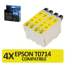 Microsoft windows supported operating system. 4 X Yellow T0713 Non Oem Ink Cartridge Epson Printer Bx3450 Stylus Cx4300 D120 Ebay