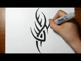 How To Draw A Simple Spiky Tribal Tattoo Design Youtube Tribal Tattoos Tribal Tattoo Design Tattoo Designs