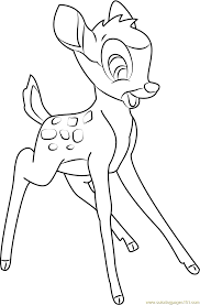 You can find the pictures below in the coloring book. Happy Bambi Coloring Page For Kids Free Bambi Printable Coloring Pages Online For Kids Coloringpages101 Com Coloring Pages For Kids