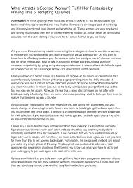 Scorpio women are a fascinating mix of spirituality and sexuality because this is what their planetary ruler, pluto, governs. What Attracts A Scorpio Woman Fulfill Her Fantasies By Having This 5