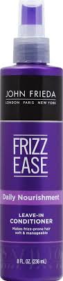 I have fine curly hair, which frizzes really easily, so i use this product pretty often. John Frieda Frizz Ease Daily Nourishing Leave In Conditioner Spray 8 Oz Harmon Face Values