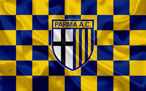 This logo image consists only of simple geometric shapes or text. Herunterladen Hintergrundbild Parma Fc 4k Logo Kreativ Art Gelb Blau Karierte Flagge Italienische Fussball Club Emblem Seide Textur Parma Calcio 1913 Serie A Parma Italien Mit Einer Auflosung Zu Uberwachen 3840x2400 Bilder Auf