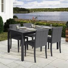Black patio dining sets at affordable price with free nationwide delivery. Corliving Outdoor Dining Set Charcoal Grey And Black 5 Pc Pcl 205 Z1 Rona