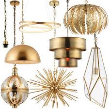 You can choose your modern indoor lighting fixtures regarding the concept of your architectural design. Hanging Ceiling Pendant Lights Antique Brass Gold Effect Modern Indoor Lamps Ebay