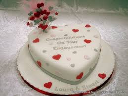 Birthday Simple Heart Shape Cake Design Large White Heart Shaped Engagement Cake The Cake Is Decorated With Simple Red Pink And Silver Hearts And Topped W Engagement Cakes Cake 70th Birthday Cake