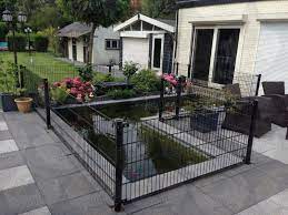 dubbelstaafmatten hekwerk vijver tuin