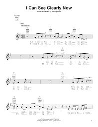 I can see all obstacles in my way. Johnny Nash I Can See Clearly Now Sheet Music Download Pdf Score 357632