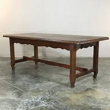 Mahogany banded grained vintage dining table, 2 leaves extends 8' 4 #34861. Antique Country French Provincial Cherry Wood Dining Table