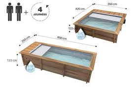 Dimensions De La Piscine Bois Urbaine Proswell En 2020 Piscine Bois Petite Piscine Bois Piscine Urbaine