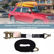 Repeat for the rear end of the bundle. 1x12 Strap With Hook Tight Rope Strap For Roof Rack 500 Lb Load Stainless Steel Ratchet Strap Car Roof Lashing Equipment Tensioning Belts Aliexpress