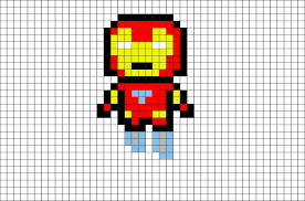 Check out our pixel art commission selection for the very best in unique or custom, handmade pieces from our digital shops. Download Dessin Pixel Art Iron Man Png Image With No Background Pngkey Com