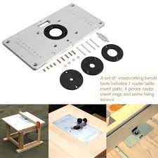 2351208mm Aluminum Router Table Insert Plate With 4 Rings And Screws For Woodworking Benches See The Picture W Router Table Woodworking Router Table Insert