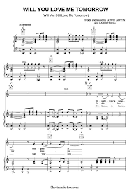 Will You Still Love Me Tomorrow Sheet Music Will You Still Love Me Tomorrow Piano Sheet Music Amy Winehouse Shee Sheet Music Winehouse Piano Sheet Music Free