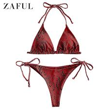 Bathing suits 20121in juicy tinges. Zaful Womens Snake Print Braided String Bikini Set Snake Leather Two Piece Swimsuit Low Waist Bikini Bottoms Recreational Sports Outdoors Tennesseegreenac Com