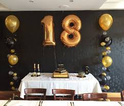 18th Birthday Black And Gold 50th Birthday Party Decorations Image Result For 18th Birthday Decoration Ideas For Guys 18th Birthday Decorations 18th Birthday Party Birthday Room Decorations