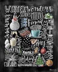 Winter Decor Word Collage Holiday Decor Word Art Etsy Wort Collage Kreidetafel Druck Weihnachtstafel