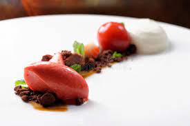Discover the easiest recipe on fine dining lovers. Fine Dining Dessert Strawberry Ice Cream Chocolate Mousse Stock Photo Image Of Burnt Cookery 37879536