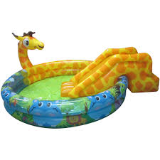 Next time the kids want to go to the zoo just buy them an inflatable giraffe, it's far less effort, costs less and will last much longer. Giraffe Pool