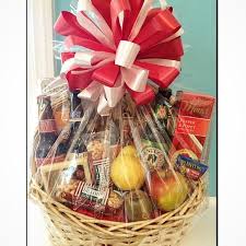 Custom Gift Basket Made With Beer Fruit Cheese Crackers And A Variety Of Other Snacks Fruit Basket Gift Holiday Gift Baskets Gourmet Gift Baskets